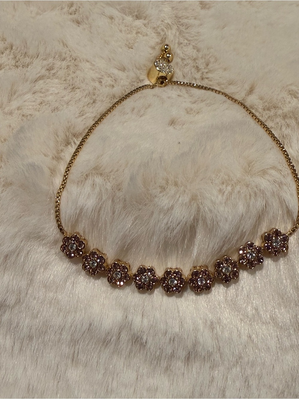 Gold Floral Crystal Choker Necklace - Women Jewelry